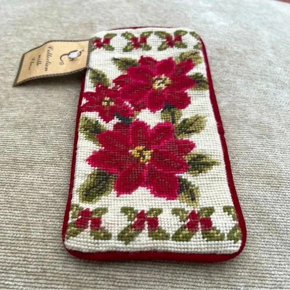 Vintage Handcrafted Needlepoint Glasses Case • New Old Stock - Picture 5 of 7